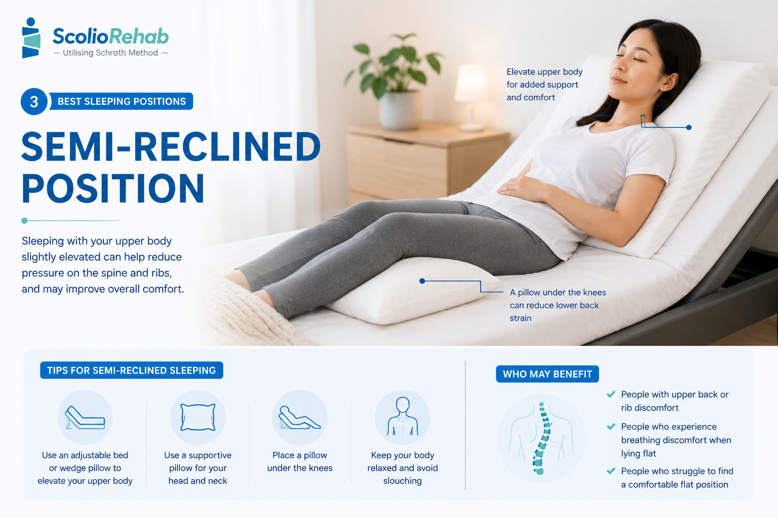 recommended sleeping position for scoliosis