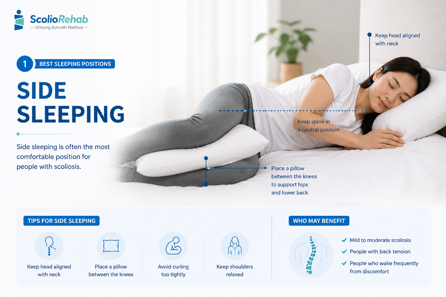 side sleeping for scoliosis