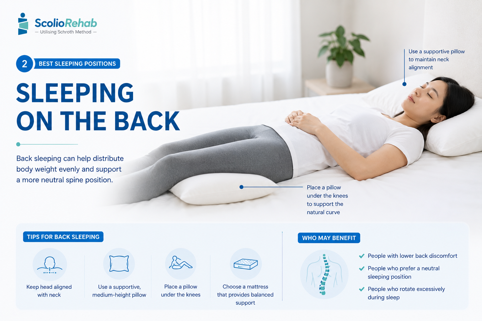 sleeping on the back for scoliosis