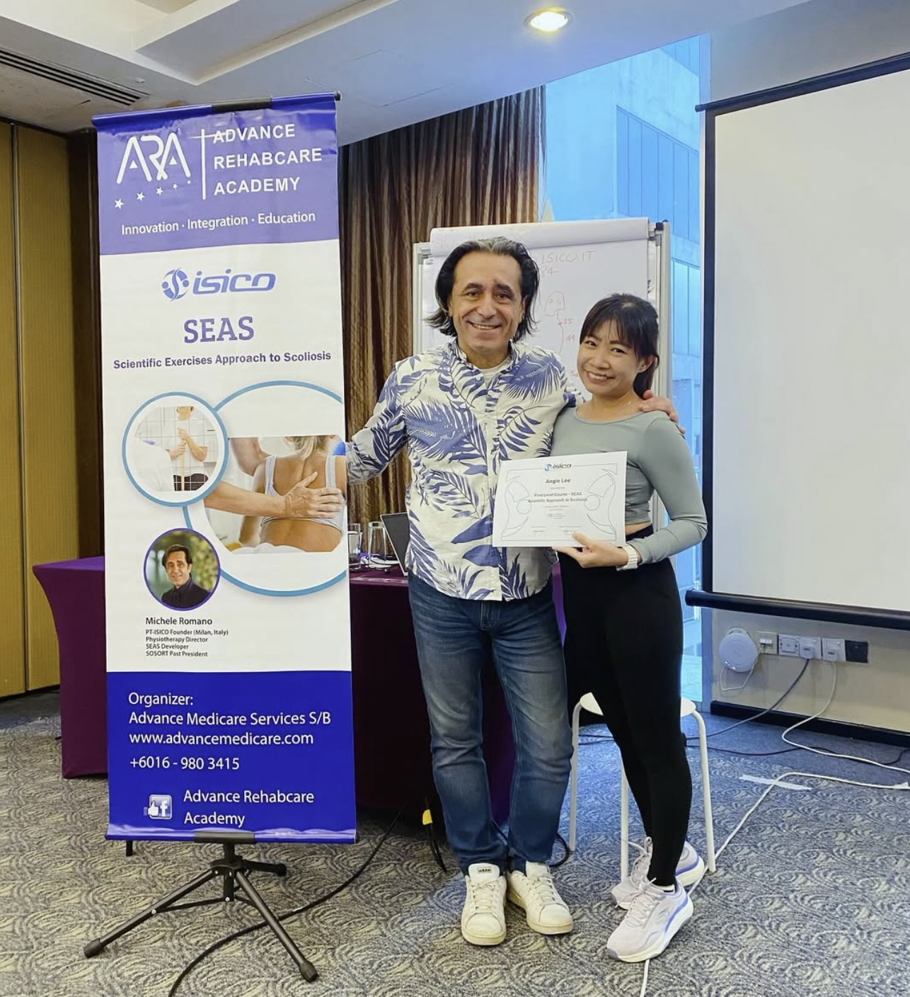 SEAS certification ( Scientific Exercises Approach to Scoliosis), recognised by SOSORT
