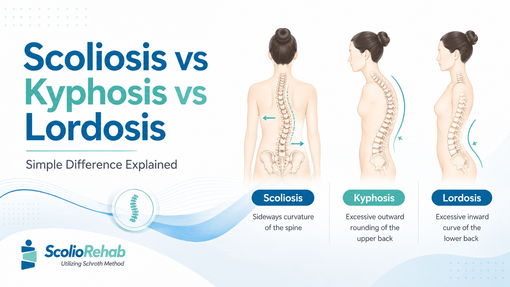 scoliosis vs kyphosis vs lordosis