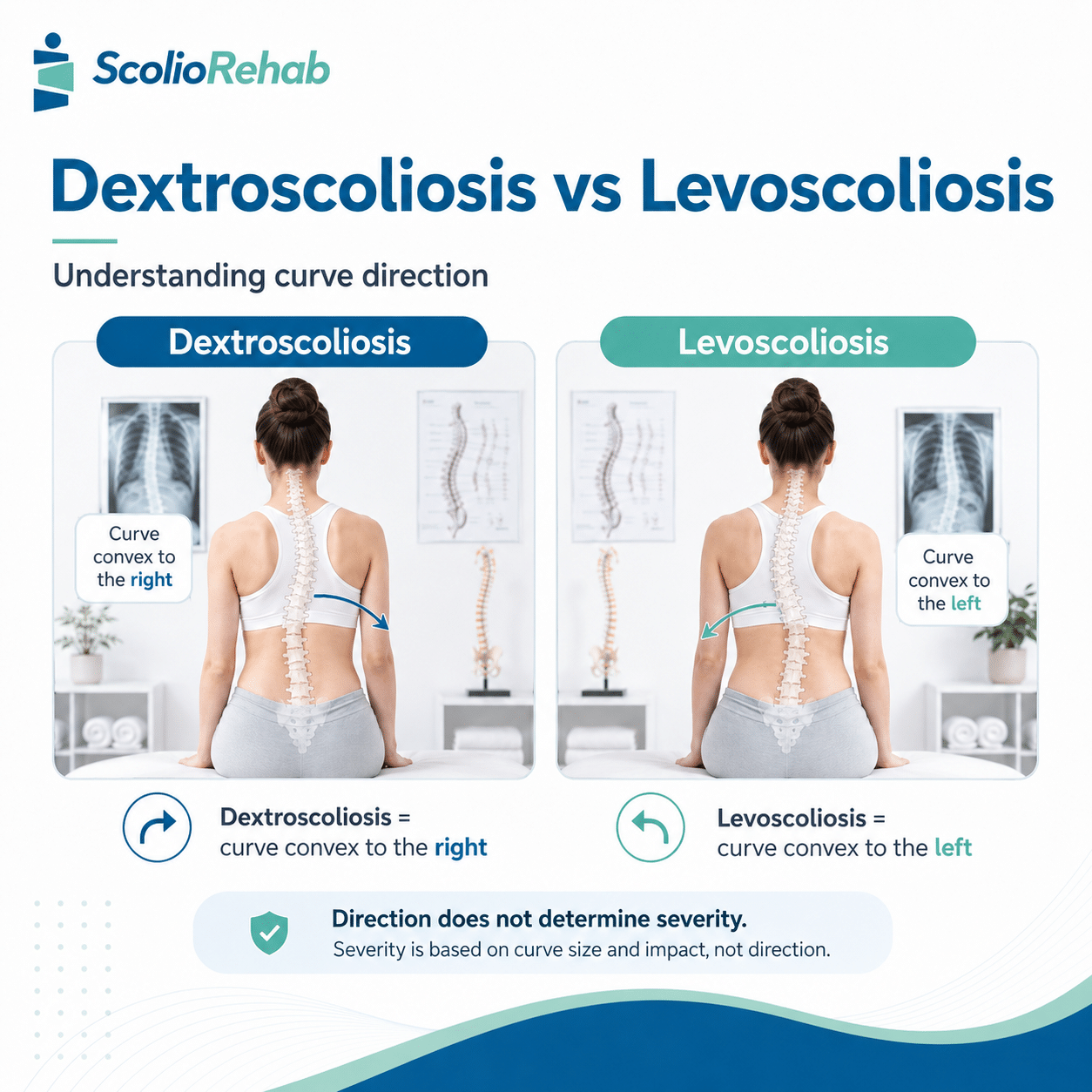 Dextroscoliosis vs Levoscoliosis