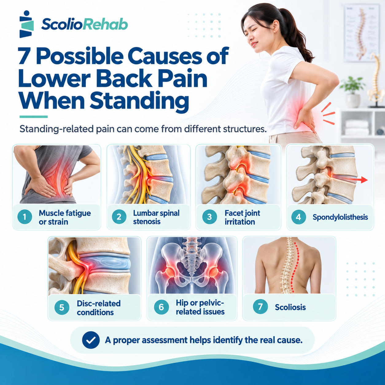 possible causes of lower back pain when standing